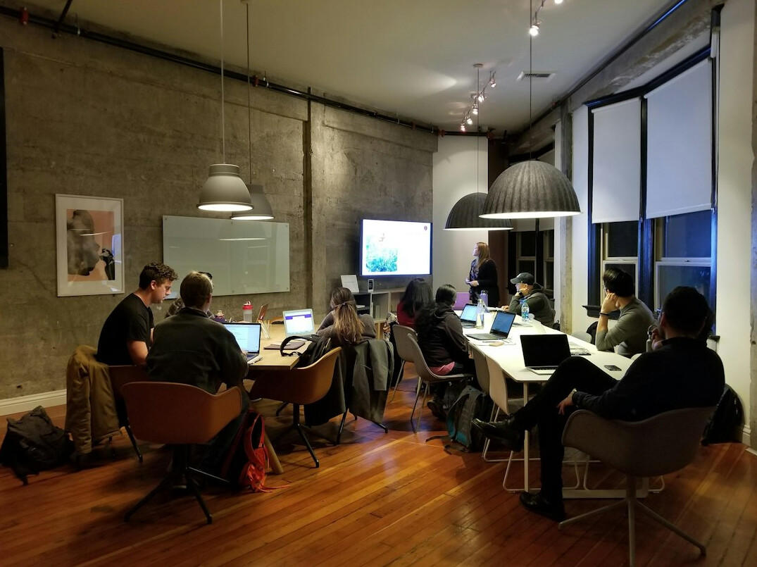 corporate team coding session